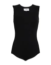 Maison Margiela Woman Bodysuit Black Size 2 Viscose, Elastane