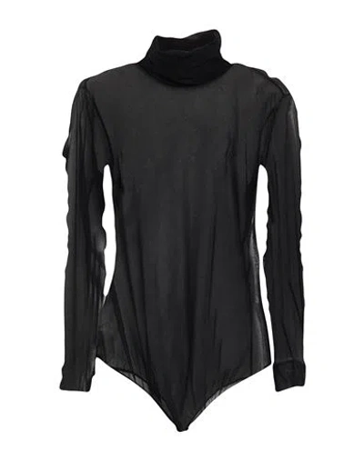 Maison Margiela Woman Bodysuit Black Size 8 Polyester