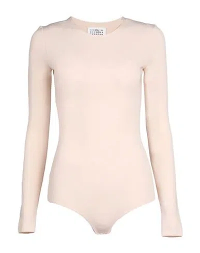 MAISON MARGIELA MAISON MARGIELA WOMAN BODYSUIT BLUSH SIZE 6 VISCOSE, ELASTANE