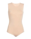 Maison Margiela Women's Sleeveless Bodysuit In Beige