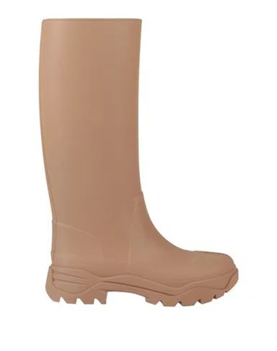 Maison Margiela Woman Boot Light Brown Size 8 Textile Fibers In Beige