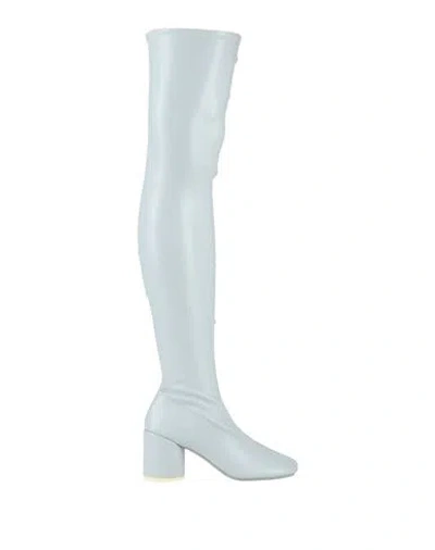 Maison Margiela Woman Boot Sky Blue Size 8.5 Textile Fibers