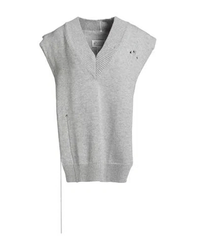 Maison Margiela Woman Cape Light Grey Size L Wool, Elastane In Gray