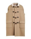 Maison Margiela Woman Cape Sand Size 6 Wool, Polyester, Virgin Wool In Beige