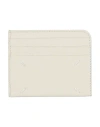 Maison Margiela Woman Cardholder Beige Size - Leather