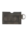 Maison Margiela Woman Cardholder Dark Green Size - Cow Leather, Brass