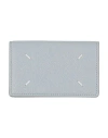 Maison Margiela Woman Cardholder Light Grey Size - Cow Leather
