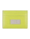 Maison Margiela Woman Cardholder Lime Green Size - Cow Leather