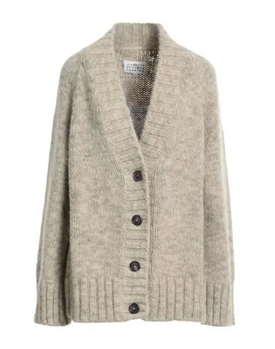 Maison Margiela Woman Cardigan Beige Size S Alpaca Wool, Cotton, Wool In Neutral