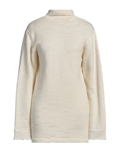 Maison Margiela Woman Cardigan Ivory Size L Wool, Cotton, Polyester In White