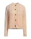 Maison Margiela Woman Cardigan Light Pink Size S Mohair Wool, Polyamide
