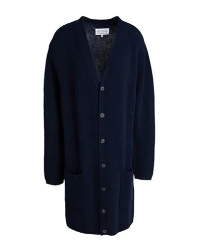Maison Margiela Woman Cardigan Navy Size S Wool In Blue