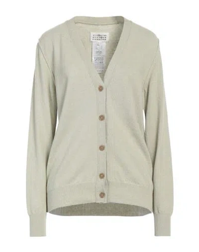 Maison Margiela Woman Cardigan Sage Green Size M Cashmere