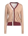 Maison Margiela Woman Cardigan Sand Size L Wool, Cotton In Beige