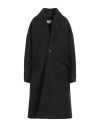 Maison Margiela Woman Coat Black Size 4 Cotton, Polyamide, Polyester, Polyurethane In Black