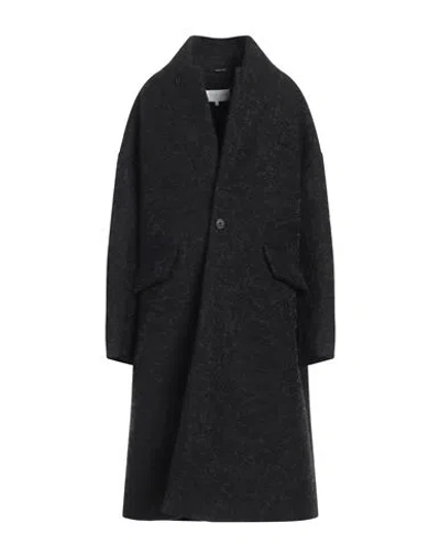 Maison Margiela Woman Coat Black Size 2 Cotton, Polyamide, Polyester, Polyurethane