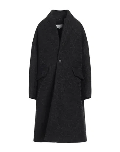 Maison Margiela Woman Coat Black Size 4 Cotton, Polyamide, Polyester, Polyurethane