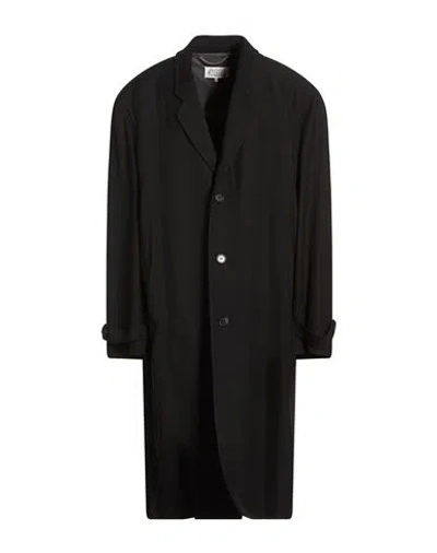 Maison Margiela Woman Coat Black Size 12 Virgin Wool, Viscose
