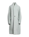 Maison Margiela Woman Coat Light Green Size 4 Cotton, Polyamide, Polyester, Polyurethane