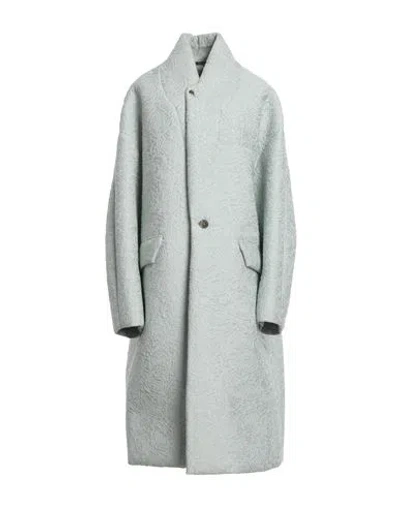 Maison Margiela Woman Coat Light Green Size 4 Cotton, Polyamide, Polyester, Polyurethane