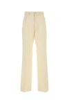 Maison Margiela Cream Mohair Blend Pant In Neutral