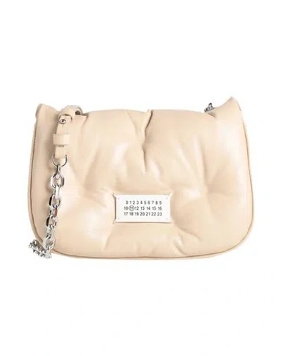 Maison Margiela Woman Cross-body Bag Beige Size - Ovine Leather, Zinc, Aluminum, Copper In Beige
