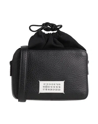 Maison Margiela Woman Cross-body Bag Black Size - Leather, Textile Fibers
