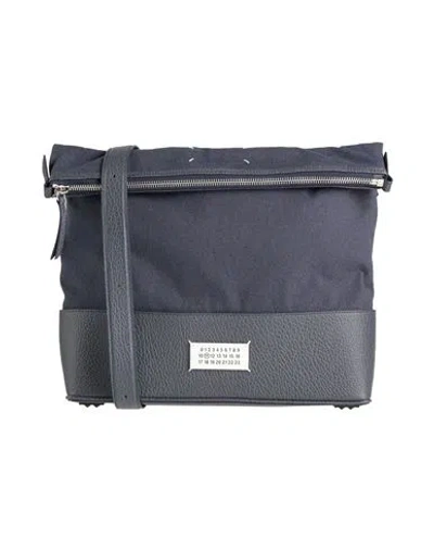 Maison Margiela Woman Cross-body Bag Blue Size - Cotton, Polyester, Kapok Fibre, Cow Leather, Metal