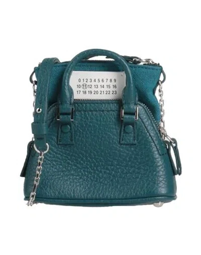 Maison Margiela Woman Cross-body Bag Deep Jade Size - Leather In Green