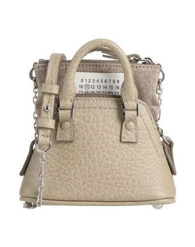 Maison Margiela Woman Cross-body Bag Dove Grey Size - Leather In Grey