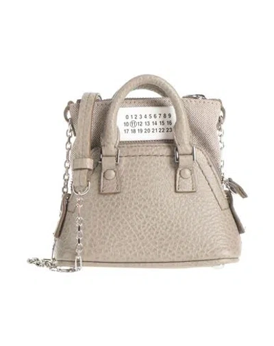 Maison Margiela Woman Cross-body Bag Lead Size - Leather, Zinc, Aluminum, Copper, Brass In Grey