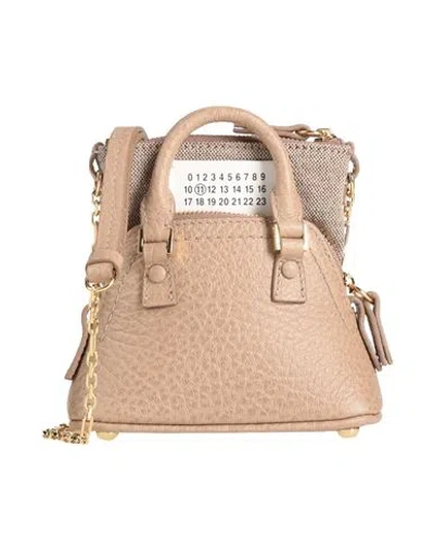 Maison Margiela Woman Cross-body Bag Light Brown Size - Leather, Zinc, Aluminum, Copper, Brass In Beige