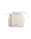 Maison Margiela Woman Cross-body Bag Off White Size - Leather, Textile Fibers