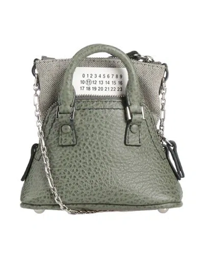 Maison Margiela Woman Cross-body Bag Sage Green Size - Leather, Zinc, Aluminum, Copper, Brass