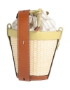 Maison Margiela Woman Cross-body Bag Sage Green Size - Vegetable Fiber, Cow Leather, Goat Skin, Cott