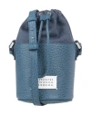 Maison Margiela Woman Cross-body Bag Slate Blue Size - Soft Leather