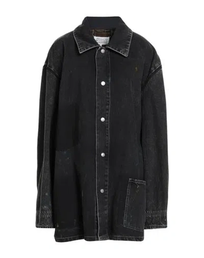 Maison Margiela Woman Denim Outerwear Black Size 16 Cotton