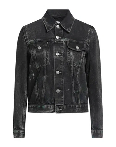 Maison Margiela Woman Denim Outerwear Black Size 6 Cotton