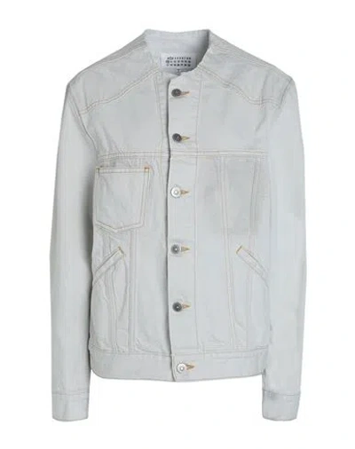 Maison Margiela Woman Denim Outerwear Blue Size 6 Cotton