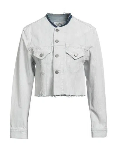 Maison Margiela Woman Denim Outerwear Off White Size 6 Cotton