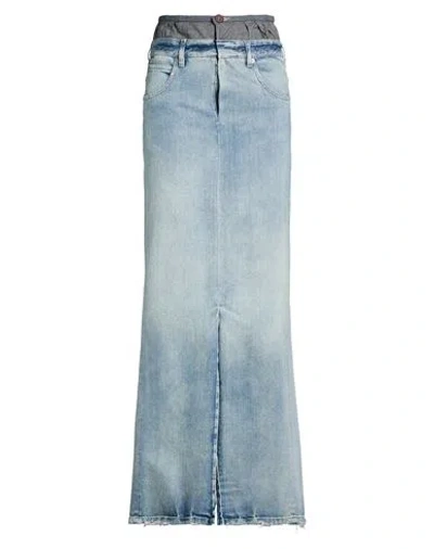 Maison Margiela Woman Denim Skirt Blue Size 6 Cotton