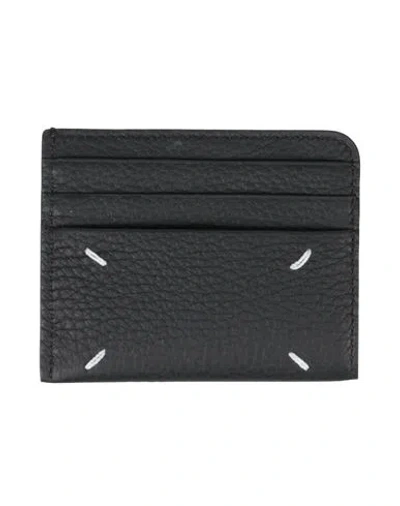 Maison Margiela Woman Document Holder Black Size - Bovine Leather In Black