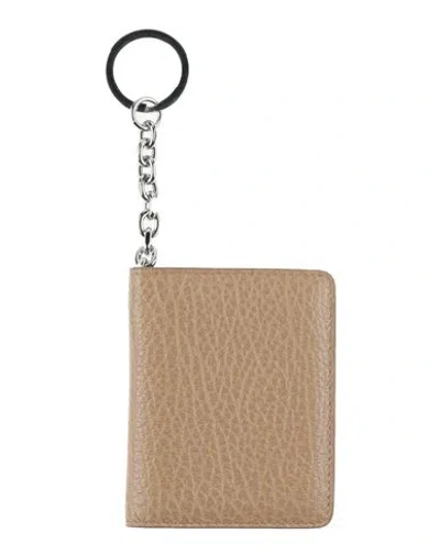 Maison Margiela Woman Document Holder Khaki Size - Cow Leather In Beige
