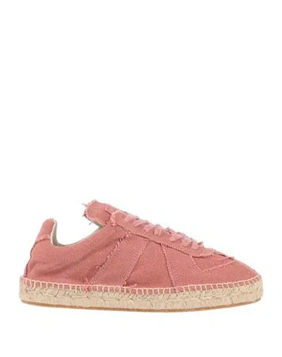 Maison Margiela Woman Espadrilles Pastel Pink Size 10 Textile Fibers
