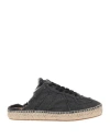 Maison Margiela Woman Espadrilles Steel Grey Size 10 Textile Fibers