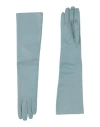 Maison Margiela Woman Gloves Sky Blue Size M Ovine Leather