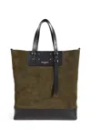 Maison Margiela Woman Green Tote Bags In Green