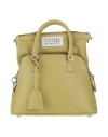 Maison Margiela Woman Handbag Lime Green Size - Goat Skin, Cow Leather, Brass, Zinc, Aluminum In Green