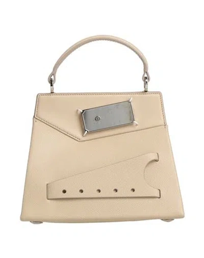Maison Margiela Woman Handbag Beige Size - Cow Leather, Brass, Zinc In Beige