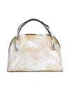Maison Margiela Woman Handbag Beige Size - Straw, Cow Leather In Sand